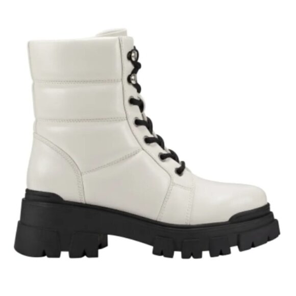 NWT Marc Fisher Amita Leather Lug Sole Chunky Combat Boot Size 10 - Picture 2 of 4